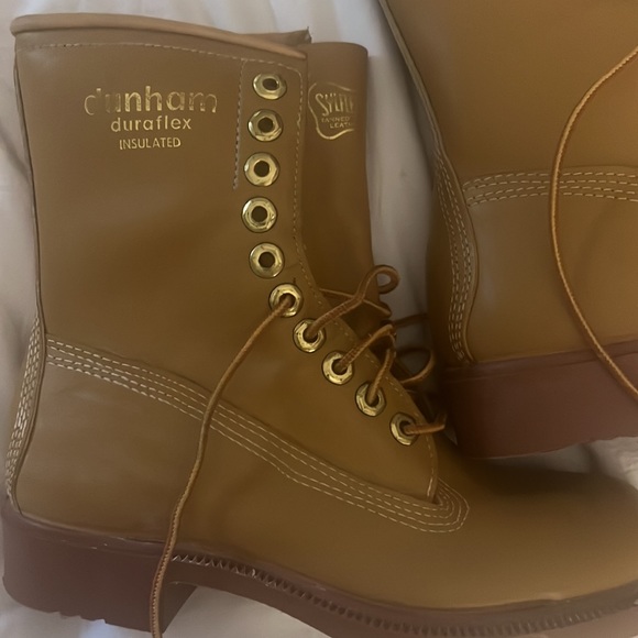 Dunham duraflex insulated sylflex tanned leather boots 6M work boots - Picture 2 of 16